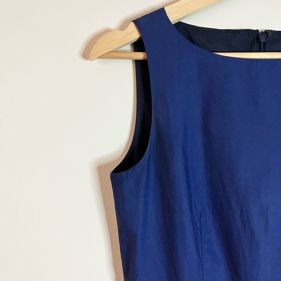 L.L. Bean Signature Blue Sleeveless Fit & Flare Midi Dress w/ Bird Print Size 0 - Picture 16 of 16